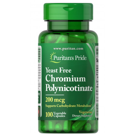 Chromium Polynicotinate 200 mcg Yeast Free - 100 Capsules