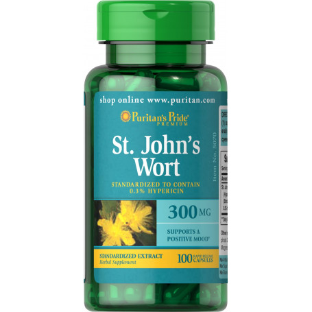 St. John's Wort Standardized Extract 300 mg - 100 Capsules