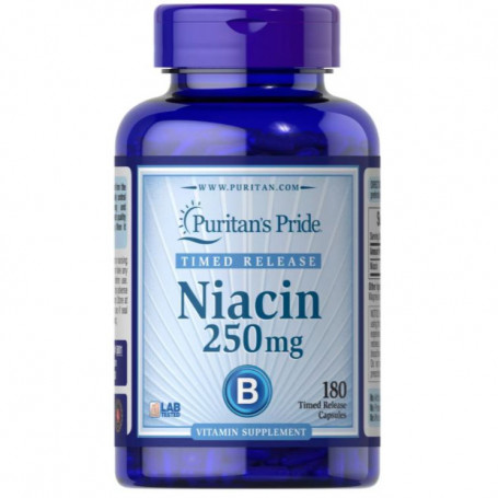 NIACIN 250mg TIMED RELEASE - 180 CAPSULES