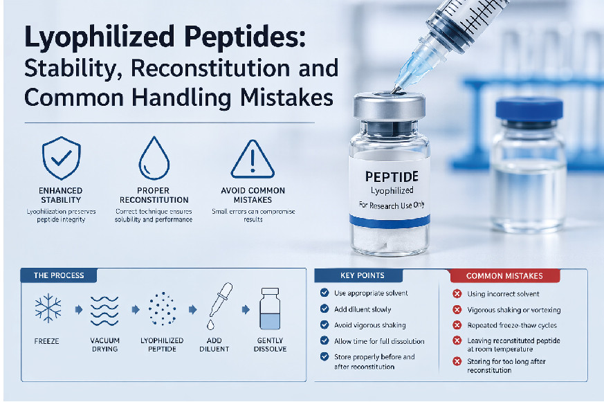 Lyophilized Peptides: Stability, Reconstitution and Common Handling Mistakes